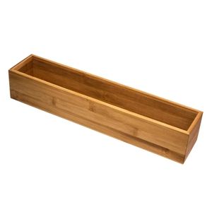 Bestekbak/keuken organizer 1-vaks Tidy Smart bamboe 38 x 8 x 7 cm