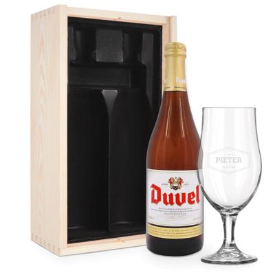 Bierpakket met gegraveerd glas - Duvel