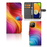 Book Case voor Samsung Galaxy A03 Regenboog - thumbnail