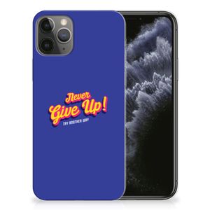 Apple iPhone 11 Pro Siliconen hoesje met naam Never Give Up