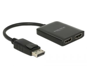 Delock 87720 DisplayPort 1.2-splitter 1 x DisplayPort in > 2 x HDMI uit 4K 30 Hz