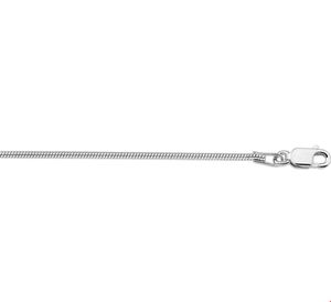 Ketting Slangschakel rond zilver 1,2 mm 42 cm