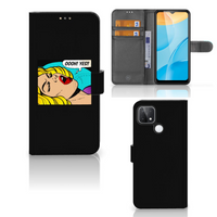 OPPO A15 Wallet Case met Pasjes Popart Oh Yes - thumbnail