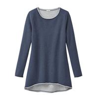 Sweat tuniek van bio-katoen, jeans-melange 44