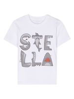 Stella McCartney Kids t-shirt à imprimé Stella shark - Blanc