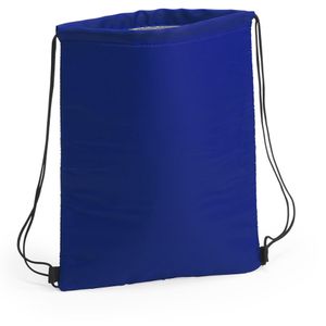 Blauwe koeltas rugzak/gymtas 32 x 42 cm met drawstring/rijgkoord   -