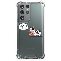 Samsung Galaxy S21 Ultra Stevig Bumper Hoesje Cow - thumbnail