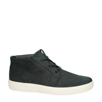 Ecco Soft 7 nubuck veterschoenen zwart