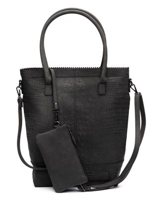Zebra Trends Shopper met Etui Natural Bag Kartel XL Croco Zwart