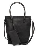 Zebra Trends Shopper met Etui Natural Bag Kartel XL Croco Zwart