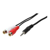 LogiLink CA1045 Cinch / Jackplug Audio Aansluitkabel 5.00 m Zwart (mat)