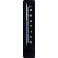 Buitenthermometer kunststof zwart/zilver 22 cm - thumbnail