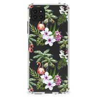 Samsung Galaxy A22 5G Case Anti-shock Flamingo Palms - thumbnail