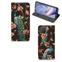 OPPO Reno4 Z 5G Hoesje maken Pauw met Bloemen