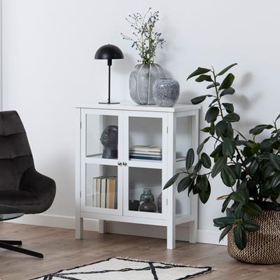 Bendt Vitrinekastje 'Yutte' 99,5 x 80cm, kleur wit