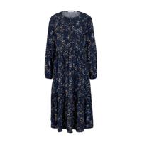 Tom Tailor Denim maxi jurk met all over print donkerblauw