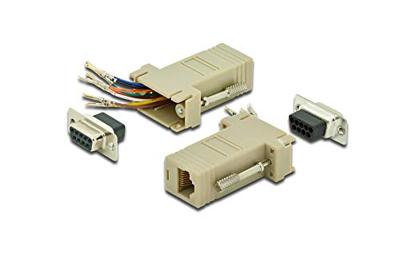 DIGITUS D-Sub 9 naar RJ45 adapter - koppeling voor zelfmontage - bus naar bus - RS-232 - RS-485 - PVC-behuizing