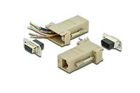 DIGITUS D-Sub 9 naar RJ45 adapter - koppeling voor zelfmontage - bus naar bus - RS-232 - RS-485 - PVC-behuizing
