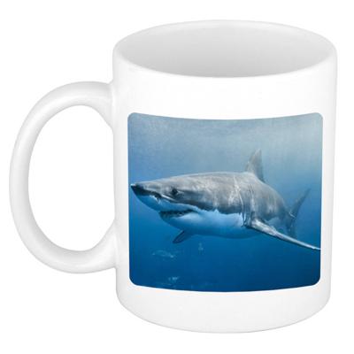 Foto mok haai mok / beker 300 ml - Cadeau haaien liefhebber - feest mokken