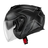 GIVI X.25 Trace Mat, Jethelm of scooter helm, Zwart-Titanium