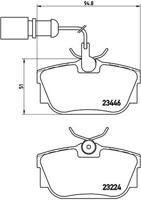 Remmenset, remschijf BREMBO, Remschijftype: Binnen geventileerd, Inbouwplaats: Achteras: , u.a. für VW