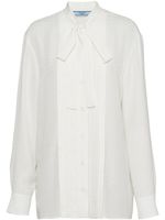 Prada chemise en crêpe de chine - Blanc