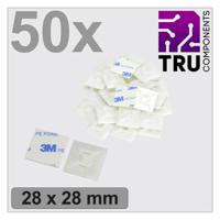 TRU COMPONENTS T24CA069 Bevestigingssokkel Zelfklevend, Schroefbaar TC-12888548 4-voudige invoeging Wit 50 stuk(s) - thumbnail