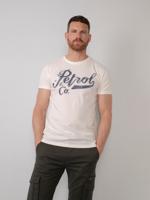 50% korting - Petrol Industries Heren Artwork T-shirt Antique Wit - S