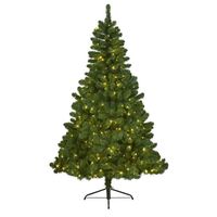 Kunst kerstboom Imperial Pine met verlichting 210 cm - thumbnail