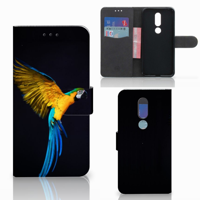 Nokia 7.1 Telefoonhoesje met Pasjes Papegaai