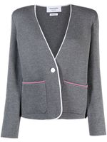 Thom Browne cardigan en laine mérinos à col v - Gris