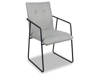 Set van 2 stoelen VERONIQUE lichtgrijs