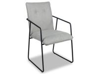 Set van 2 stoelen VERONIQUE lichtgrijs