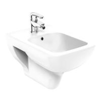 Sanigoods Jerry bidet met overloop en kraangat wit