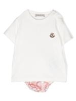 Moncler Enfant ensemble à motif monogrammé - Blanc