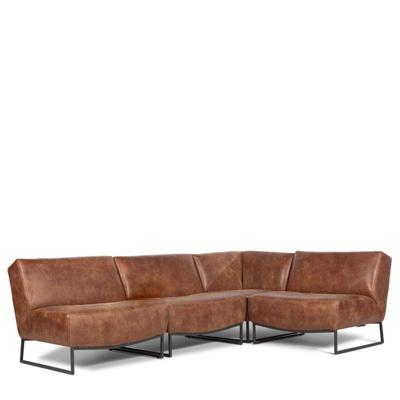 Hoekbank Isara | Leer  | Cognac Donkerbruin