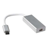 ACT USB type C naar Mini displaypoort converter. Type: USB type C naar Mini displaypoort converter aluminium