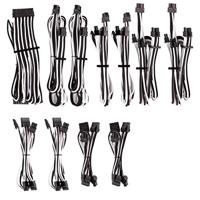 Corsair Premium kabelset, type 4 (generatie 4-serie), professionele set, voor voedingen, met ommanteling, wit/zwart