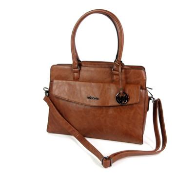 Handtas schoudertas schooltas VALENTINA bruin