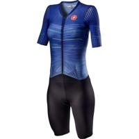 Castelli PR Speed Suit Korte Mouwen Blauw/Donkerblauw Dames
