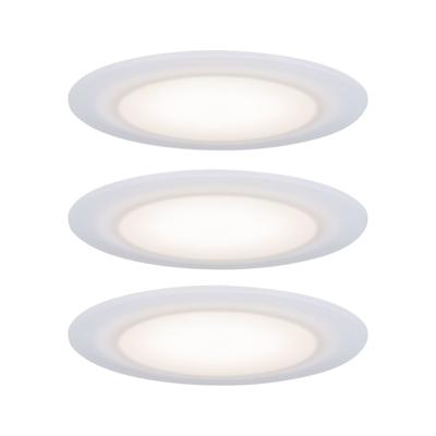 Paulmann LED-inbouwlamp voor badkamer Set van 3 stuks 15 W Satijn, Wit