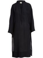 KHAITE robe-chemise The Brom en soie - Noir