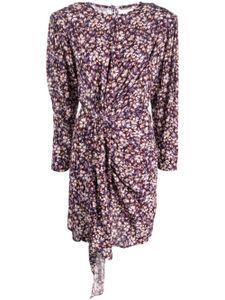 MARANT ÉTOILE robe courte froncée à fleurs - Violet