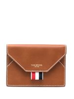 Thom Browne porte-cartes en cuir - Marron - thumbnail