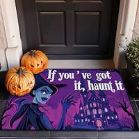 halloween decoraties deurmat heks kasteel keuken mat vloermat antislip gebied tapijt oliebestendig tapijt binnen buiten mat slaapkamer decor badkamer mat entree tapijt Lightinthebox - thumbnail