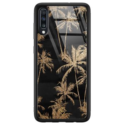 Samsung Galaxy A50 glazen hardcase - Palmbomen