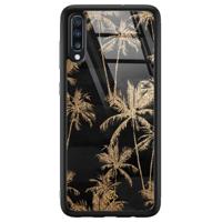 Samsung Galaxy A50 glazen hardcase - Palmbomen