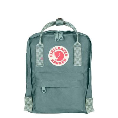 Fjallraven Kanken Mini Rugzak frost green/chess pattern