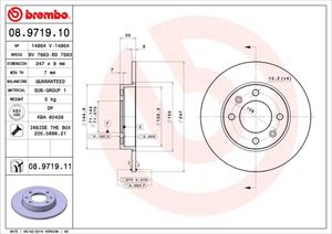 Remschijf BREMBO, Remschijftype: Massief, u.a. für Citroën, Peugeot