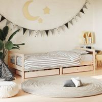 Kinderbedframe met lades 80x200 cm massief grenenhout - thumbnail